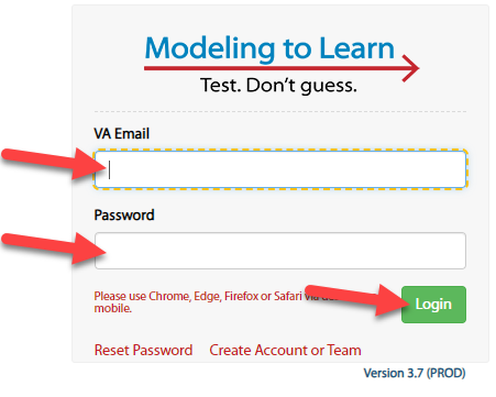 Image of Sim UI login page.