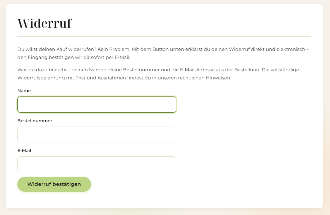 Frontend-Formular