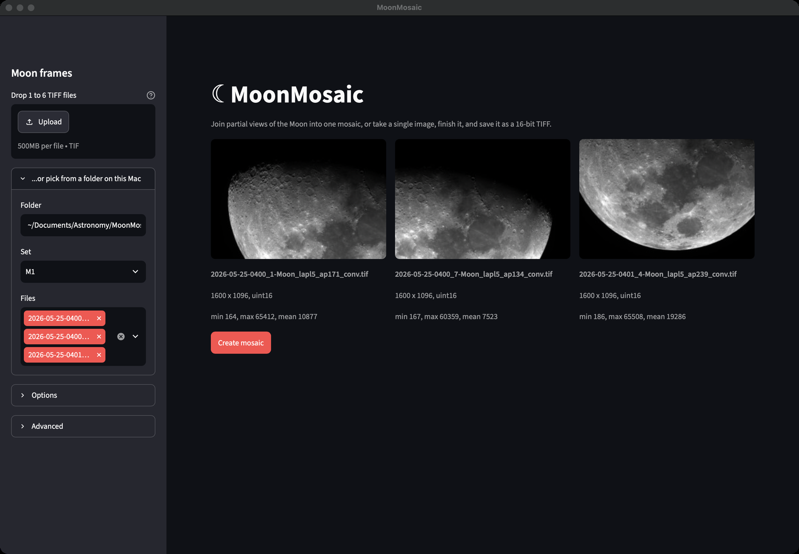 MoonMosaic running as a Mac application, in its own window