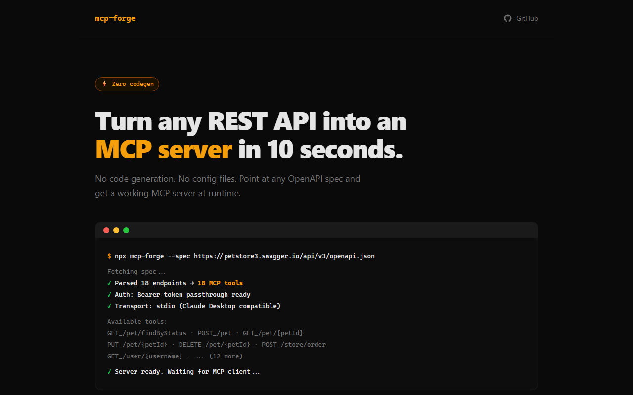 mcpwrap landing page