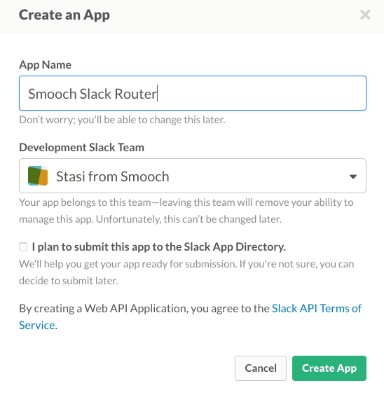 Create a new Slack app