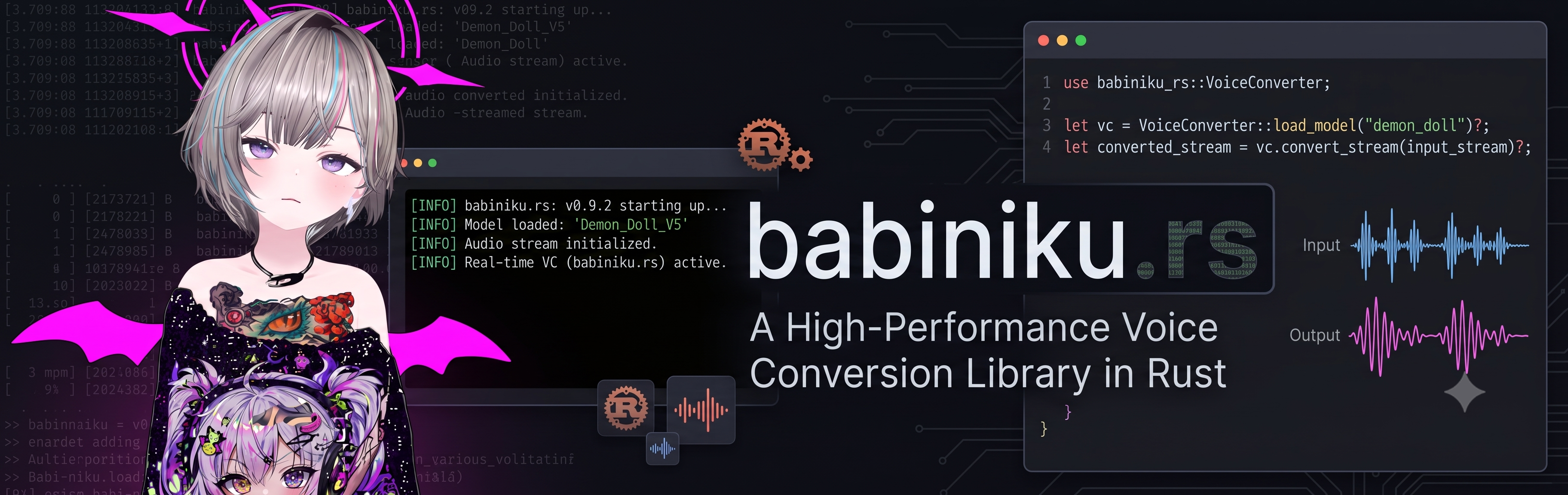 babiniku.rs — a high-performance voice conversion library in Rust