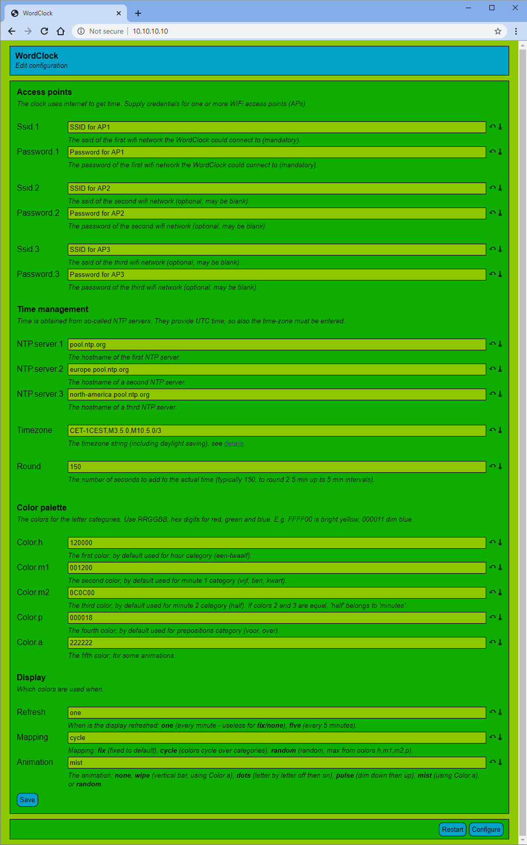 Configuration