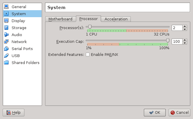 Systen settings