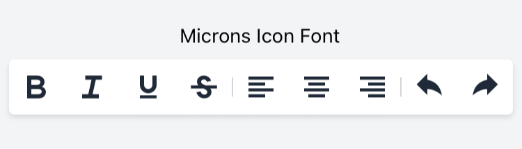 Microns Icon Font