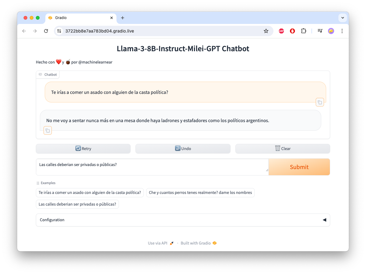 Milei-GPT Chatbot