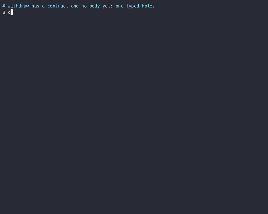 LLMLL agent protocol: holes, checkout, a rejected patch, an accepted patch, verified