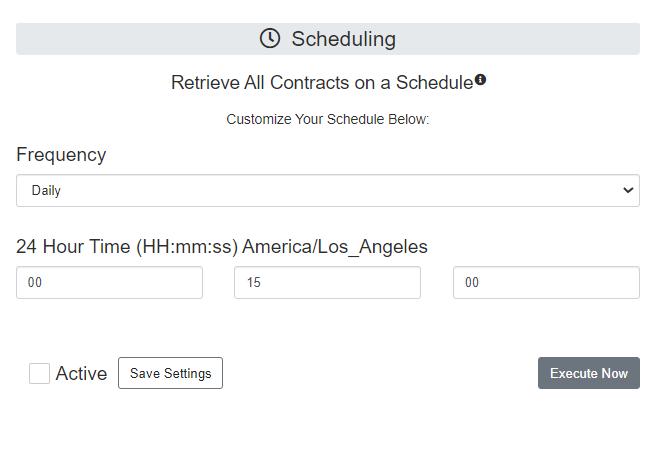 Scheduled Contract Retrieval