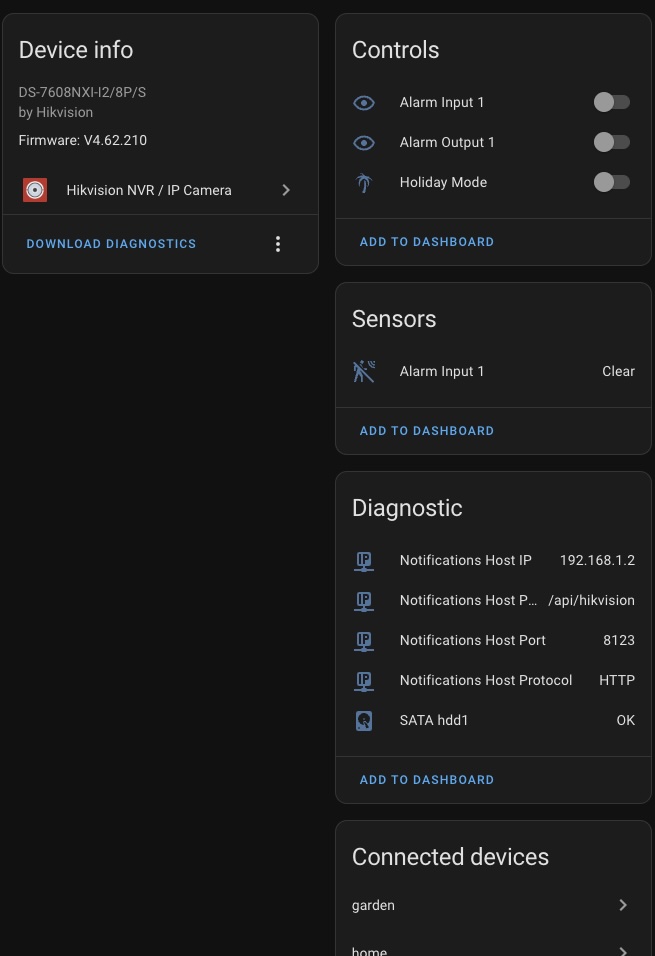 NVR device view NVR