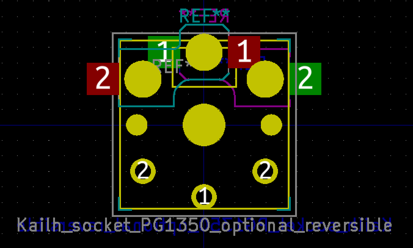 PG1350 optional socket mount, reversible