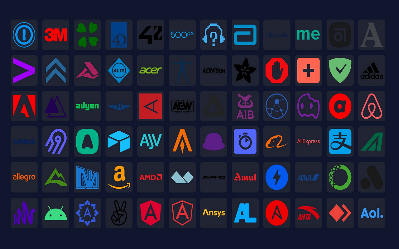Screenshot of some of the available icons.