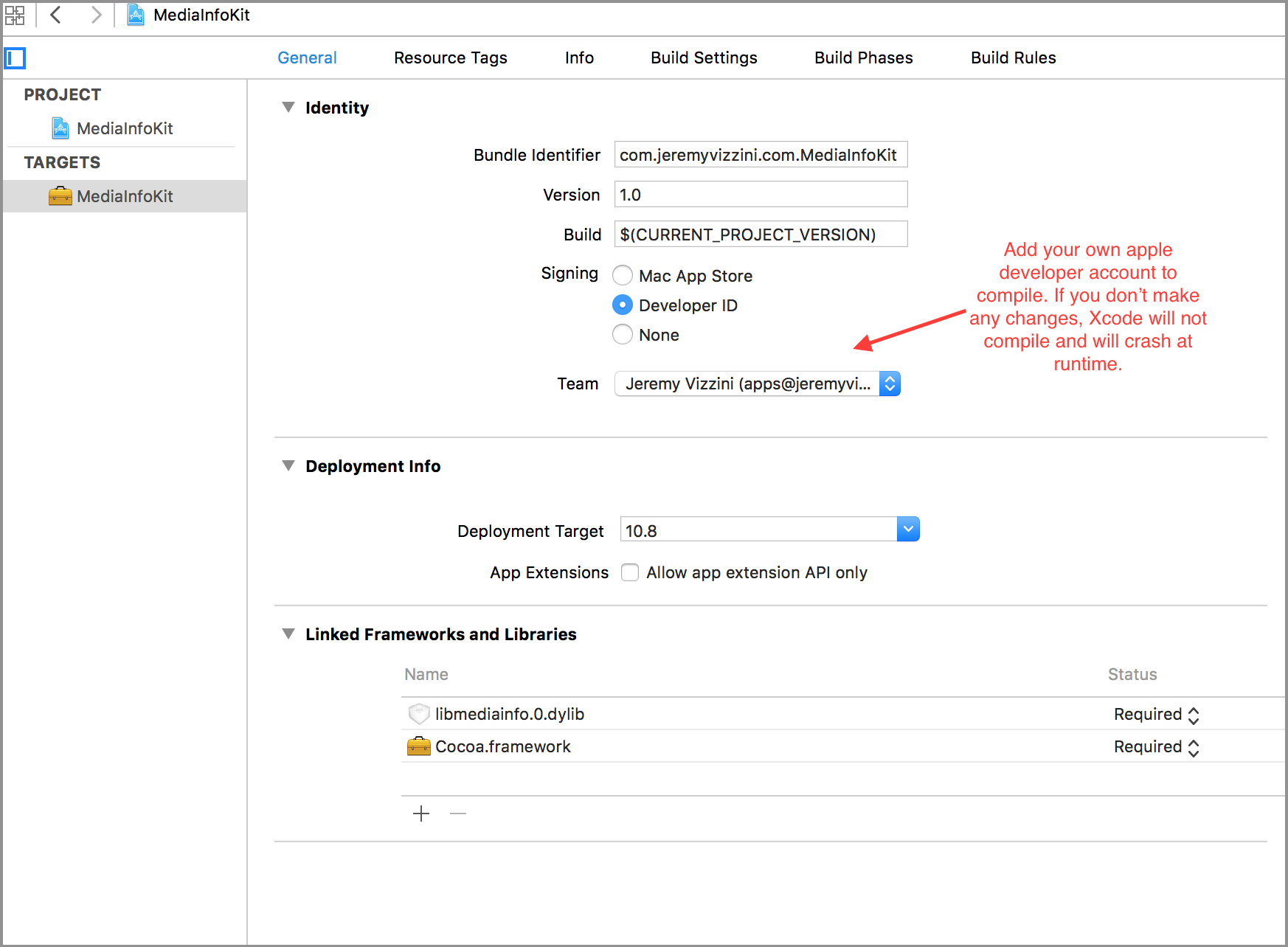 How to sign framework