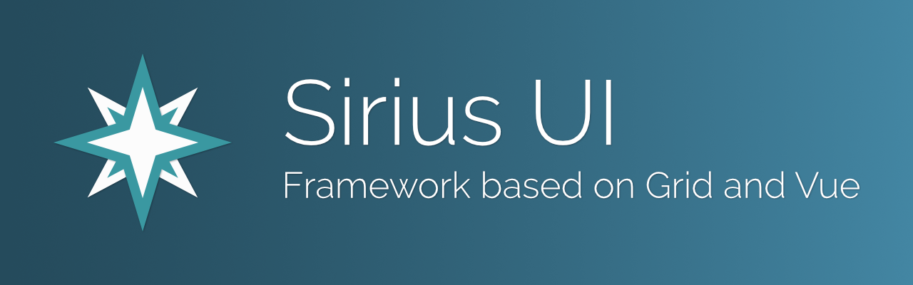 Sirius UI - Framework based on Grid and Vue