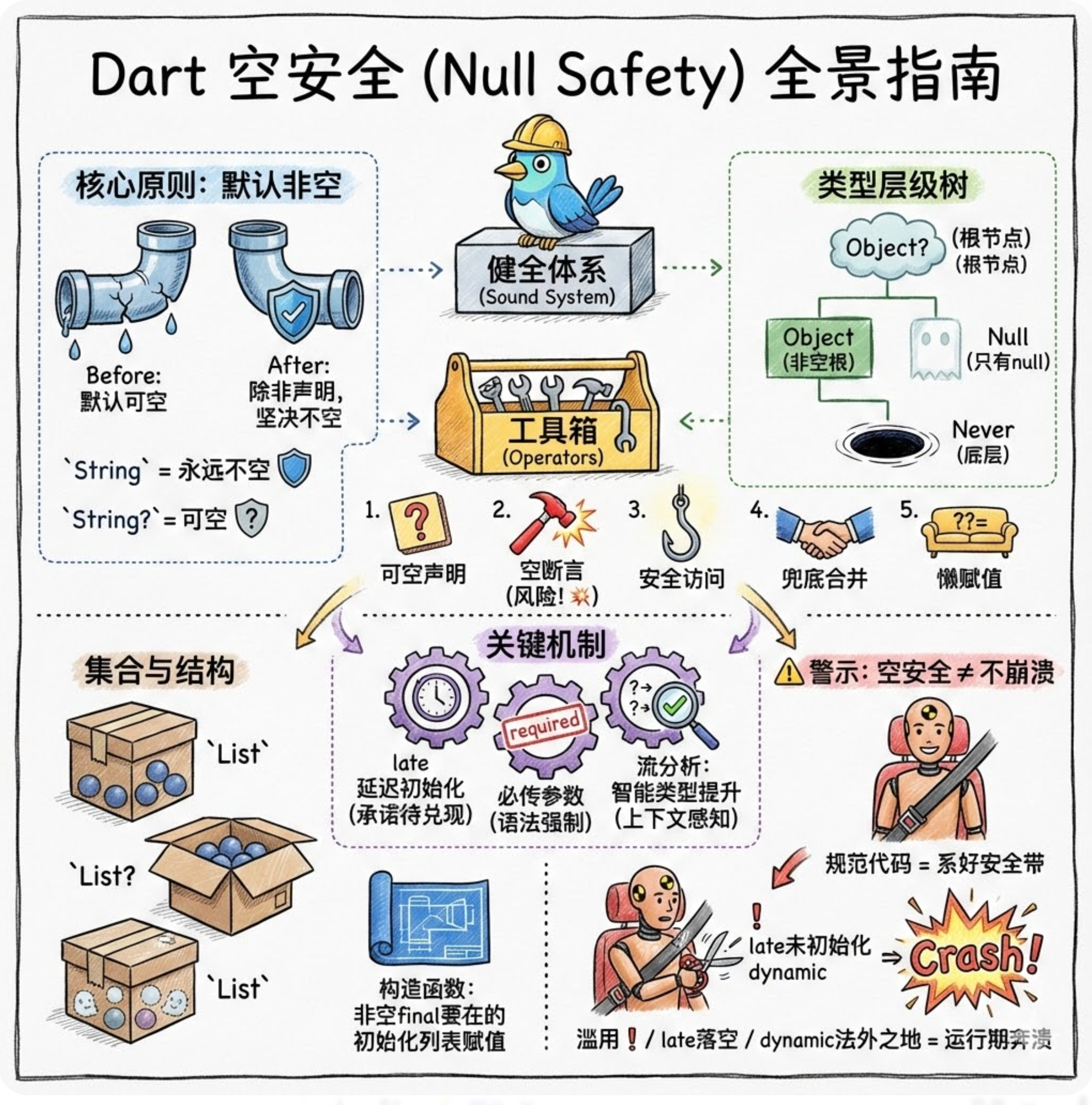 Flutter-02-Dart 空安全 (Null Safety) 全景指南