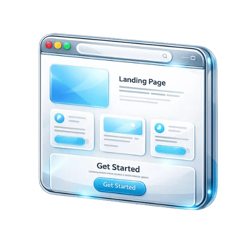 Landing Pages 3D Icon