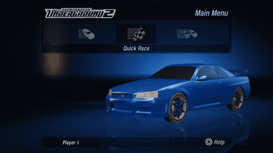 Main menu showroom