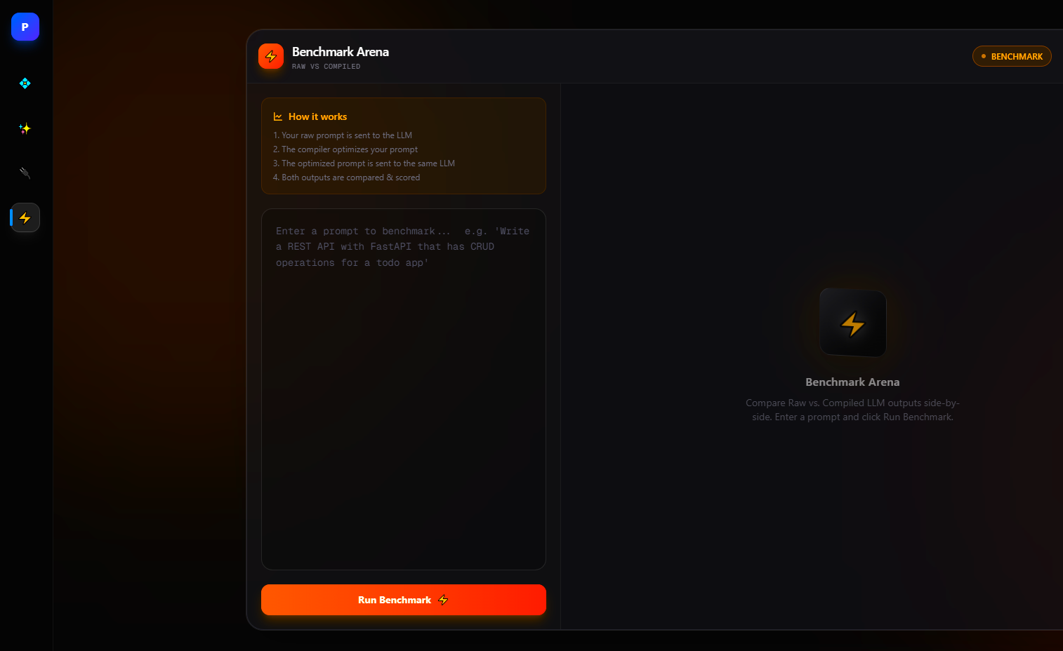 Benchmark Playground Interface