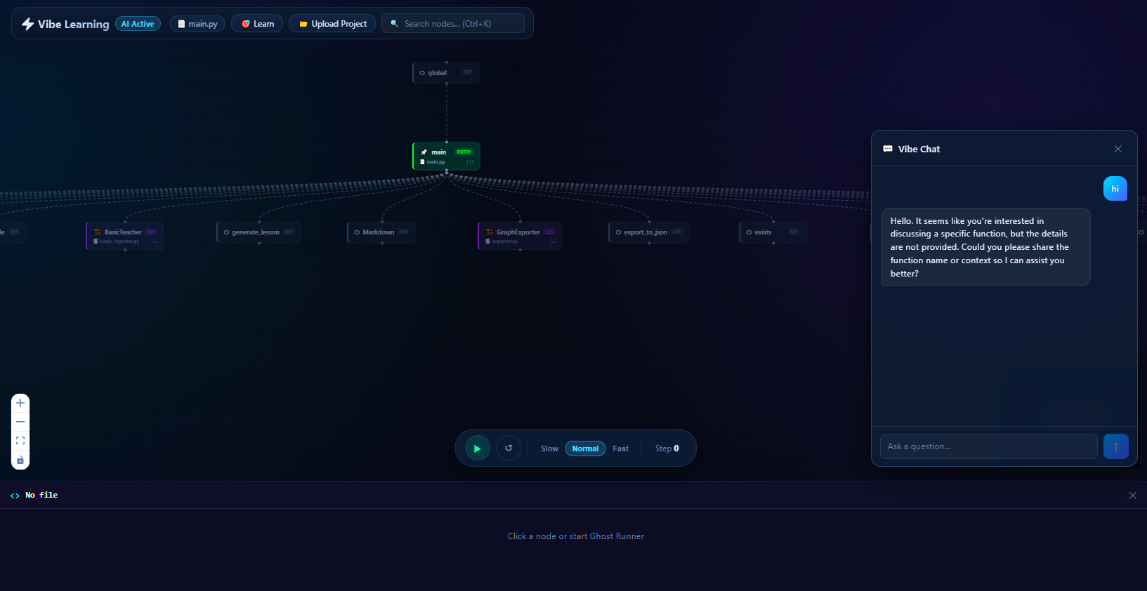 AI chat drawer