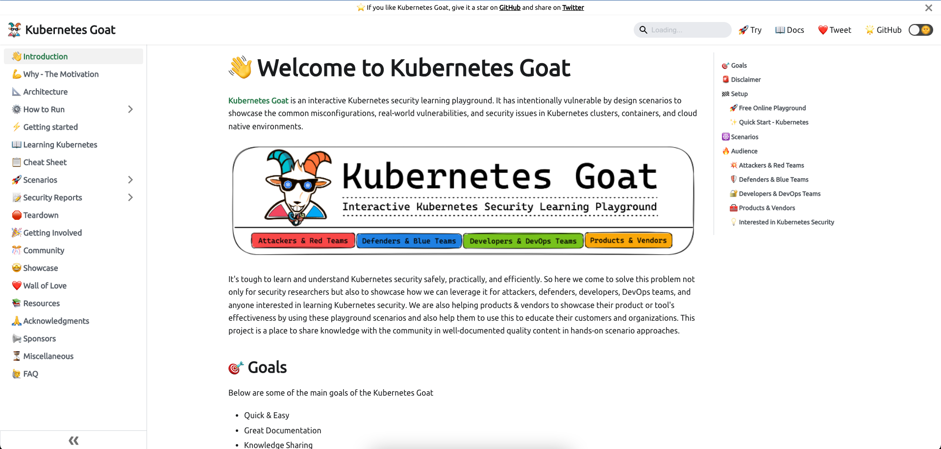 Kubernetes Goat Documentation Guide