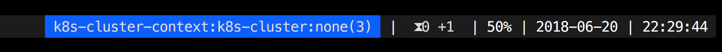 k8s status bar