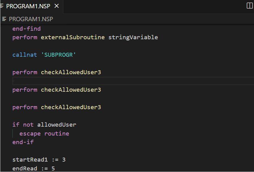 define subroutine and performs