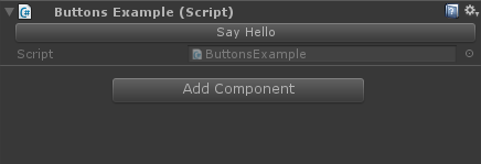 Button in the inspector