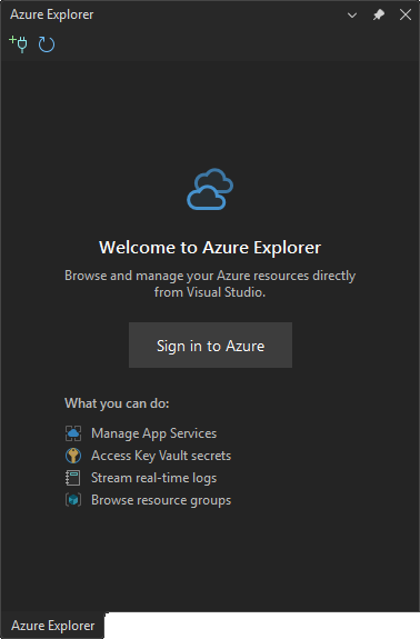 Welcome screen