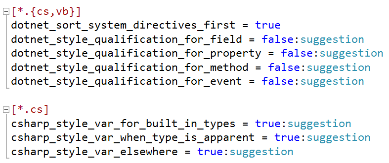 C# and .NET style analyzers