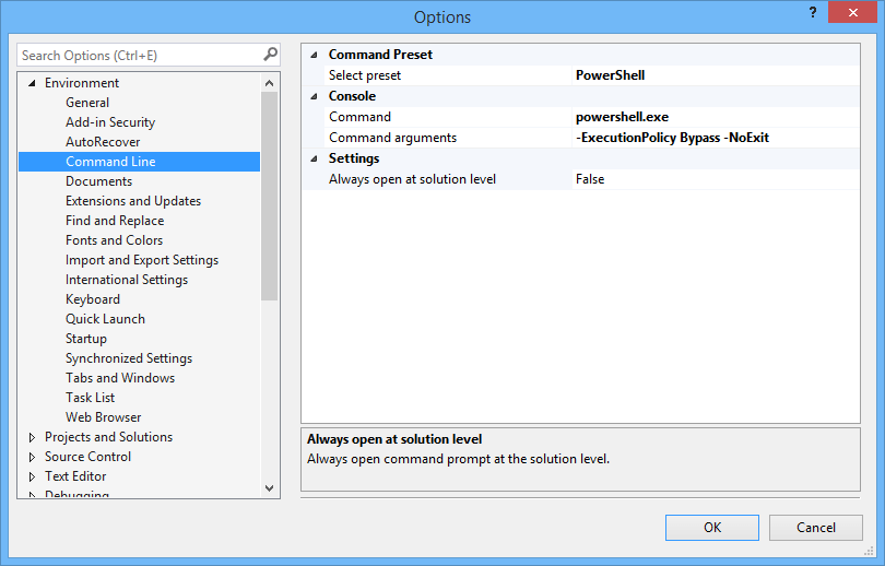 visual studio 2010 command prompt commands