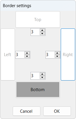 Border settings