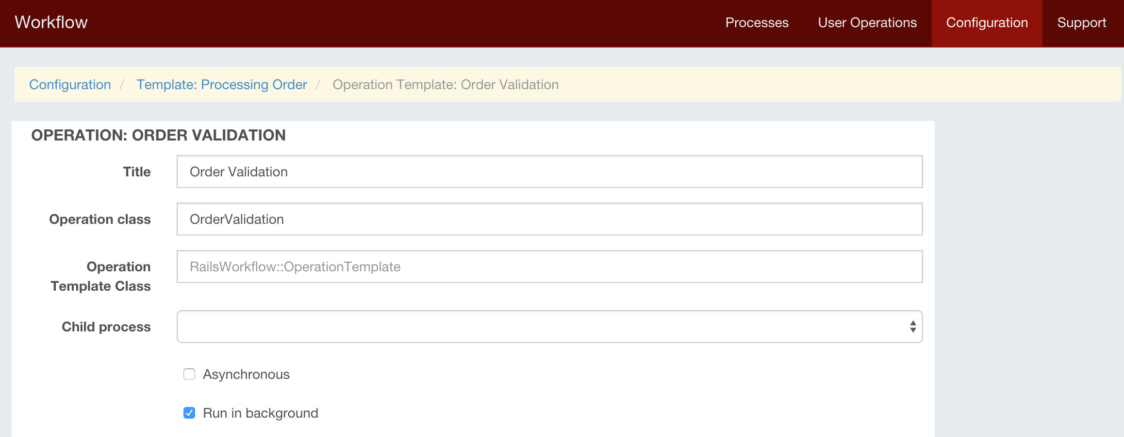 Rails Workflow Configuration