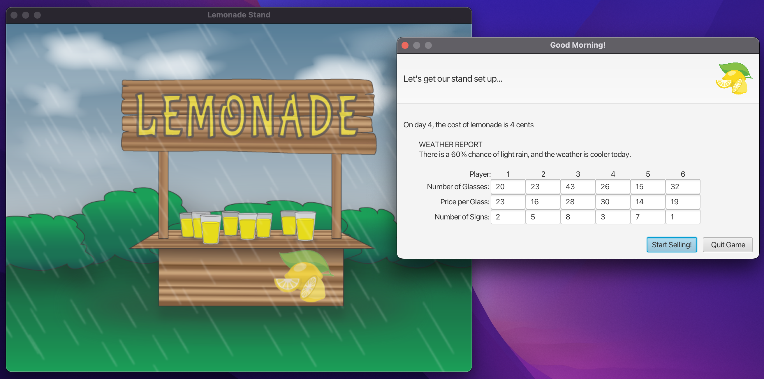 Lemonade Stand Screenshot 1