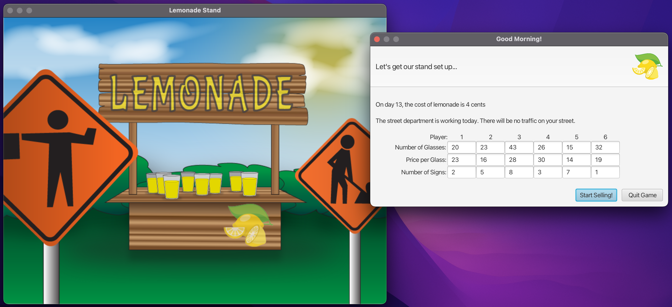 Lemonade Stand Screenshot 1