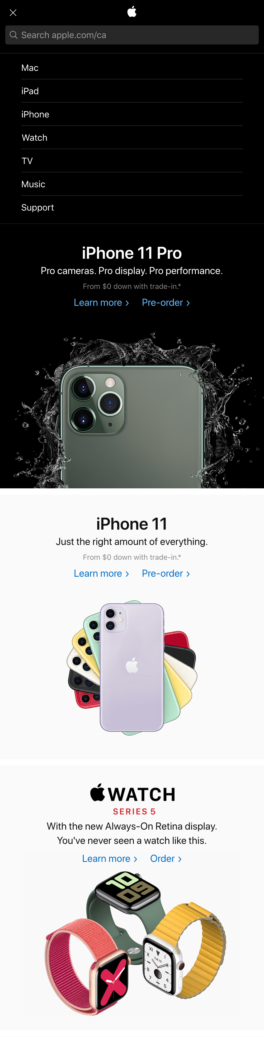 Apple's Mobile Layout