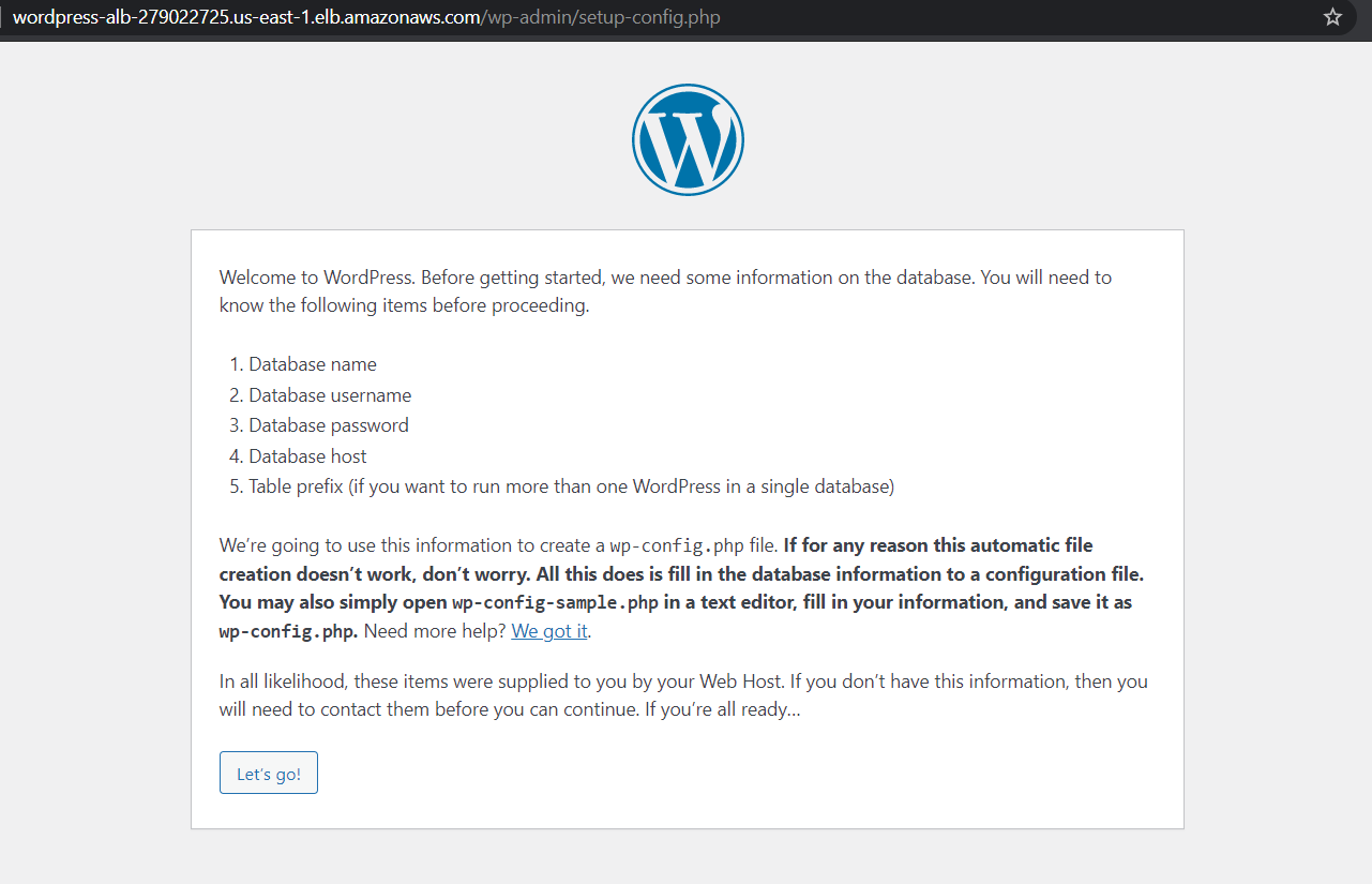 configuracao wordpress