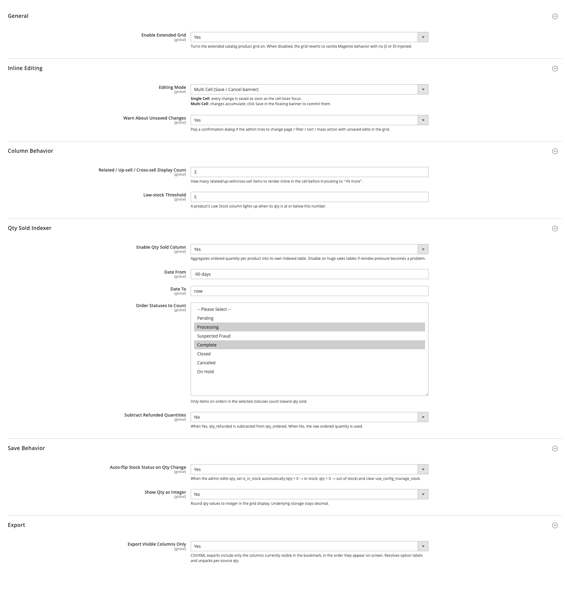 System Config