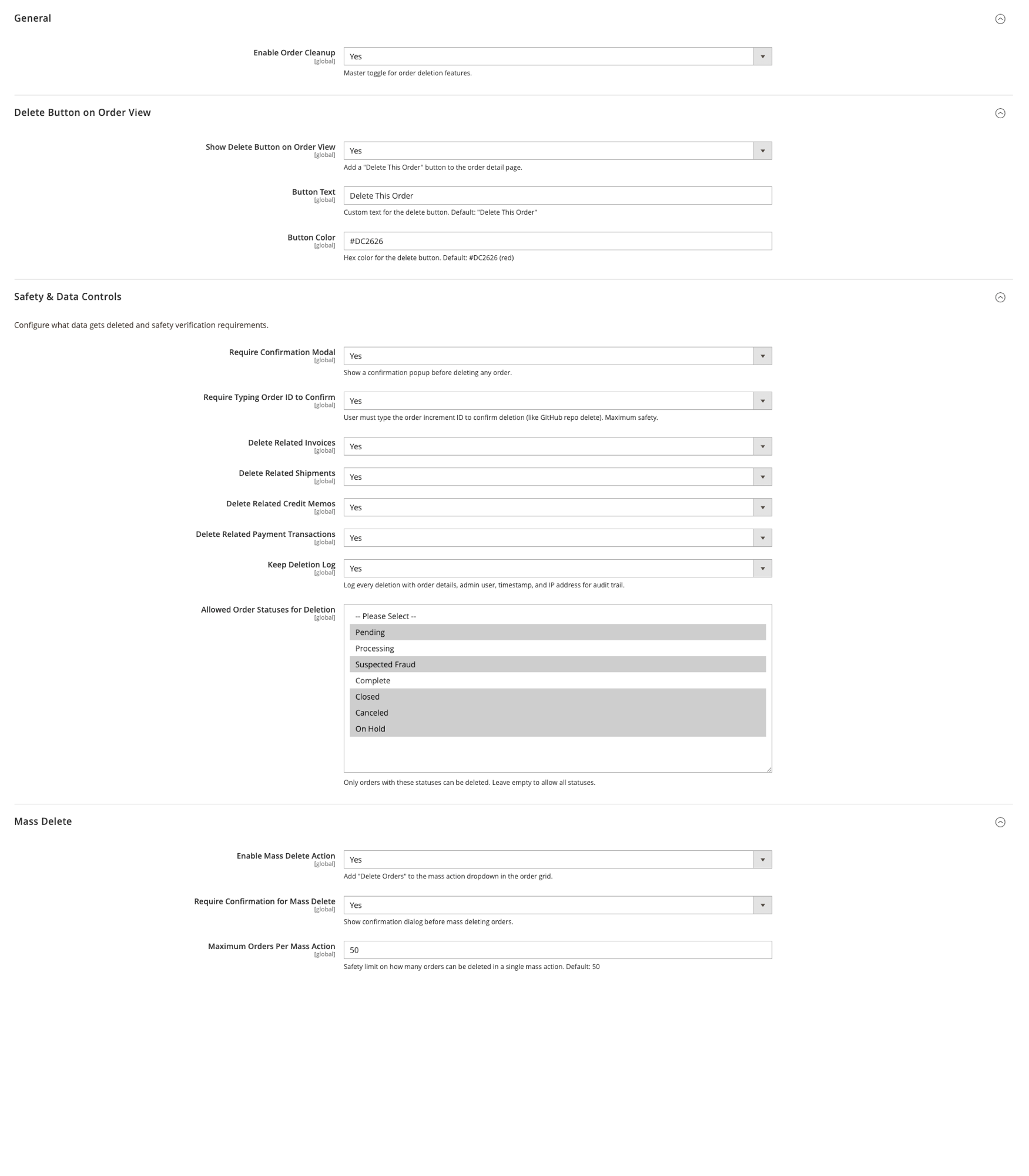 Admin Configuration