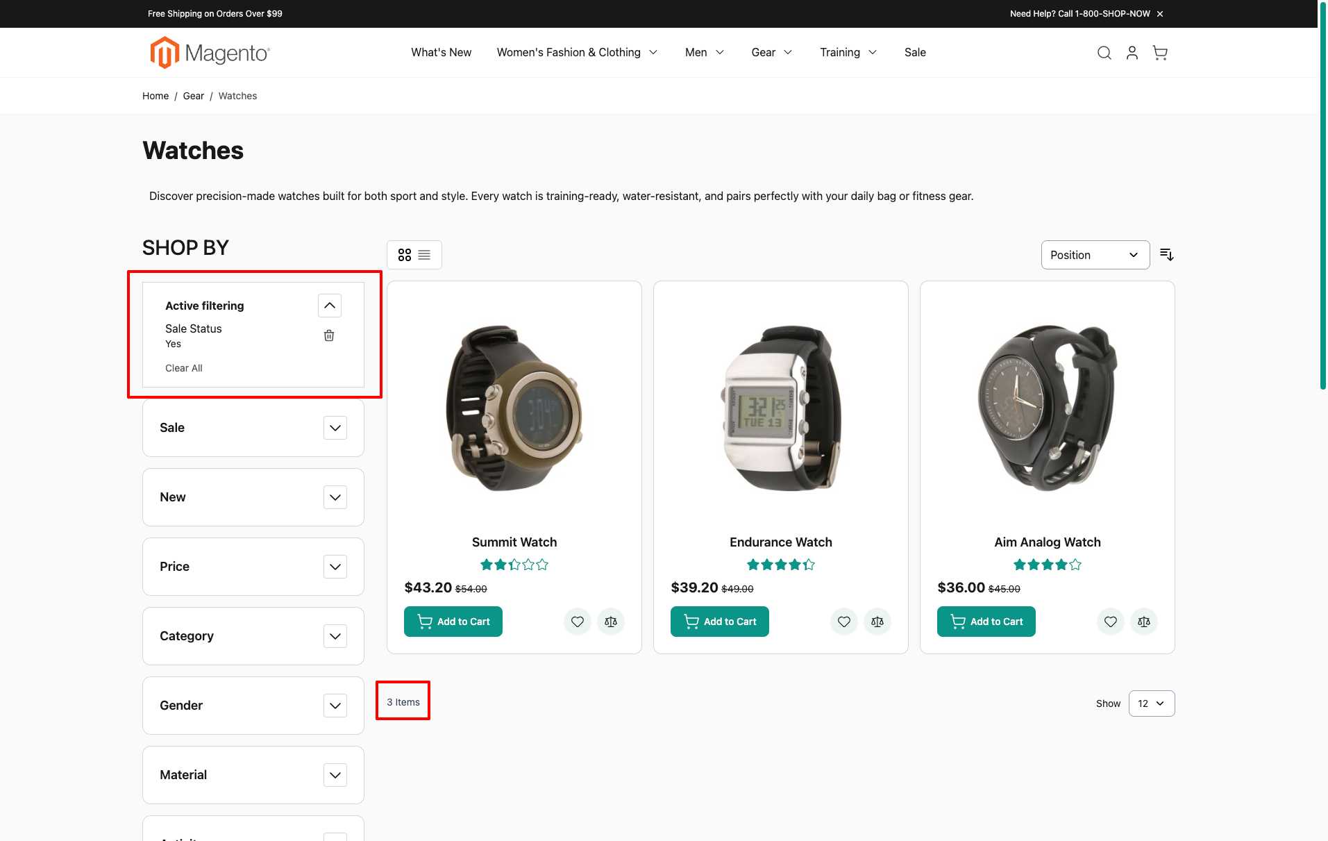 On Sale active