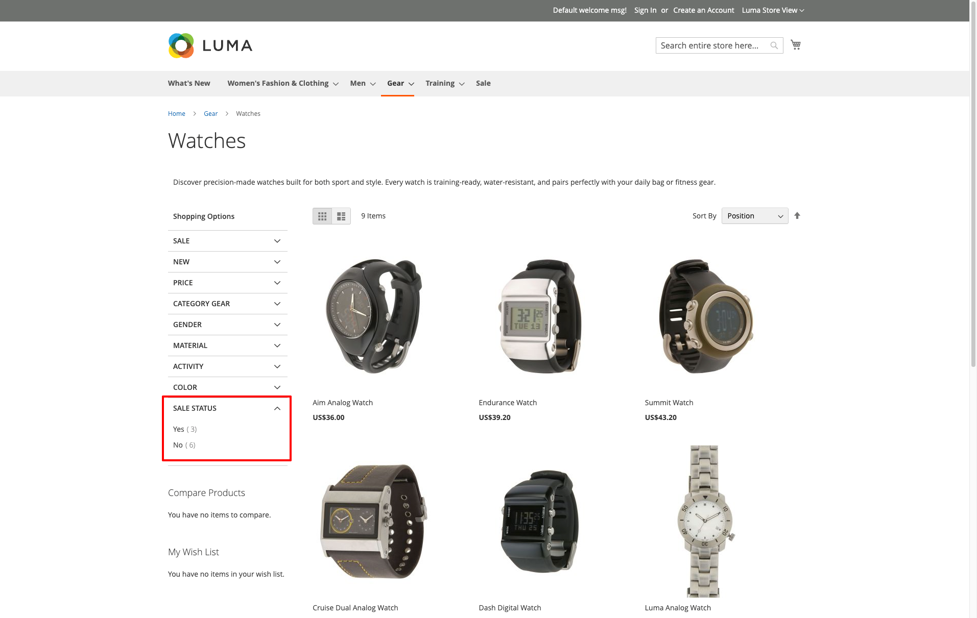 Luma sidebar