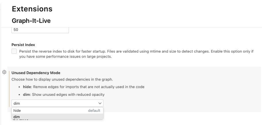 Unused Dependency Mode configuration