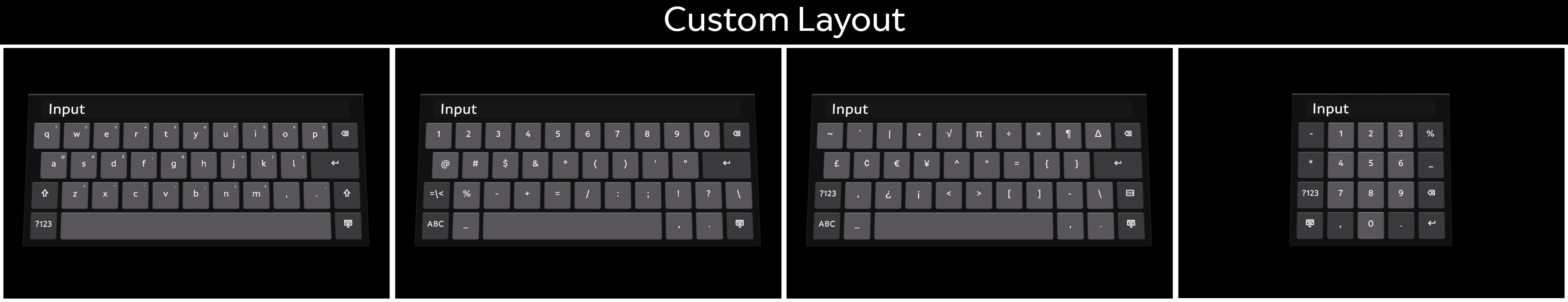 Image of custom XR Keyboard Layout