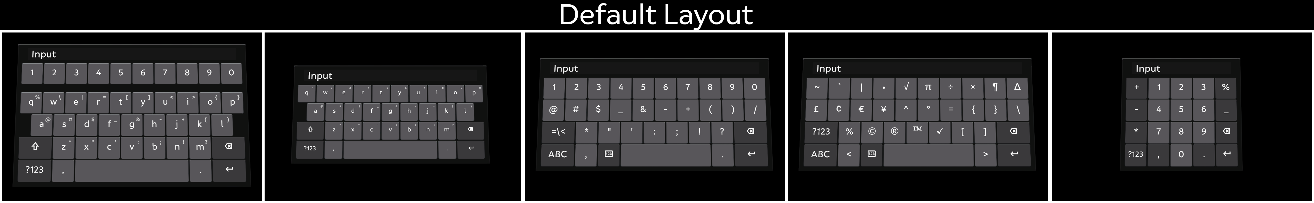 Image of XR Keyboard Layout