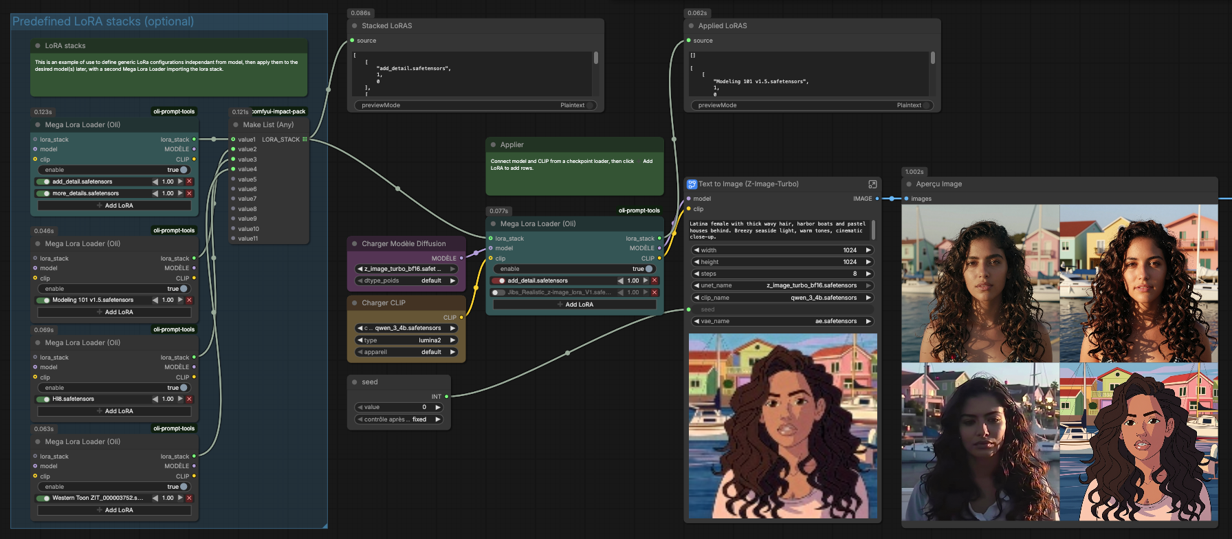 Mega Lora Loader example screenshot