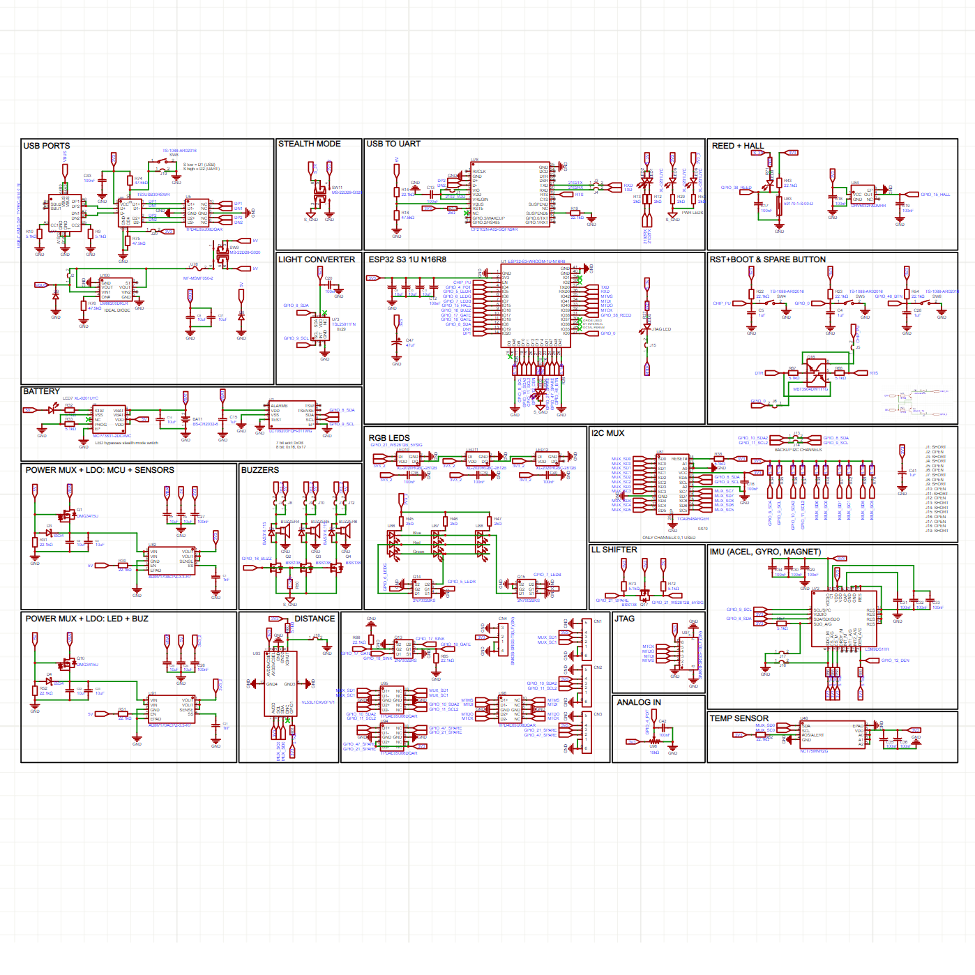 Advanced Schematic + PCB example - ESP sense schematic