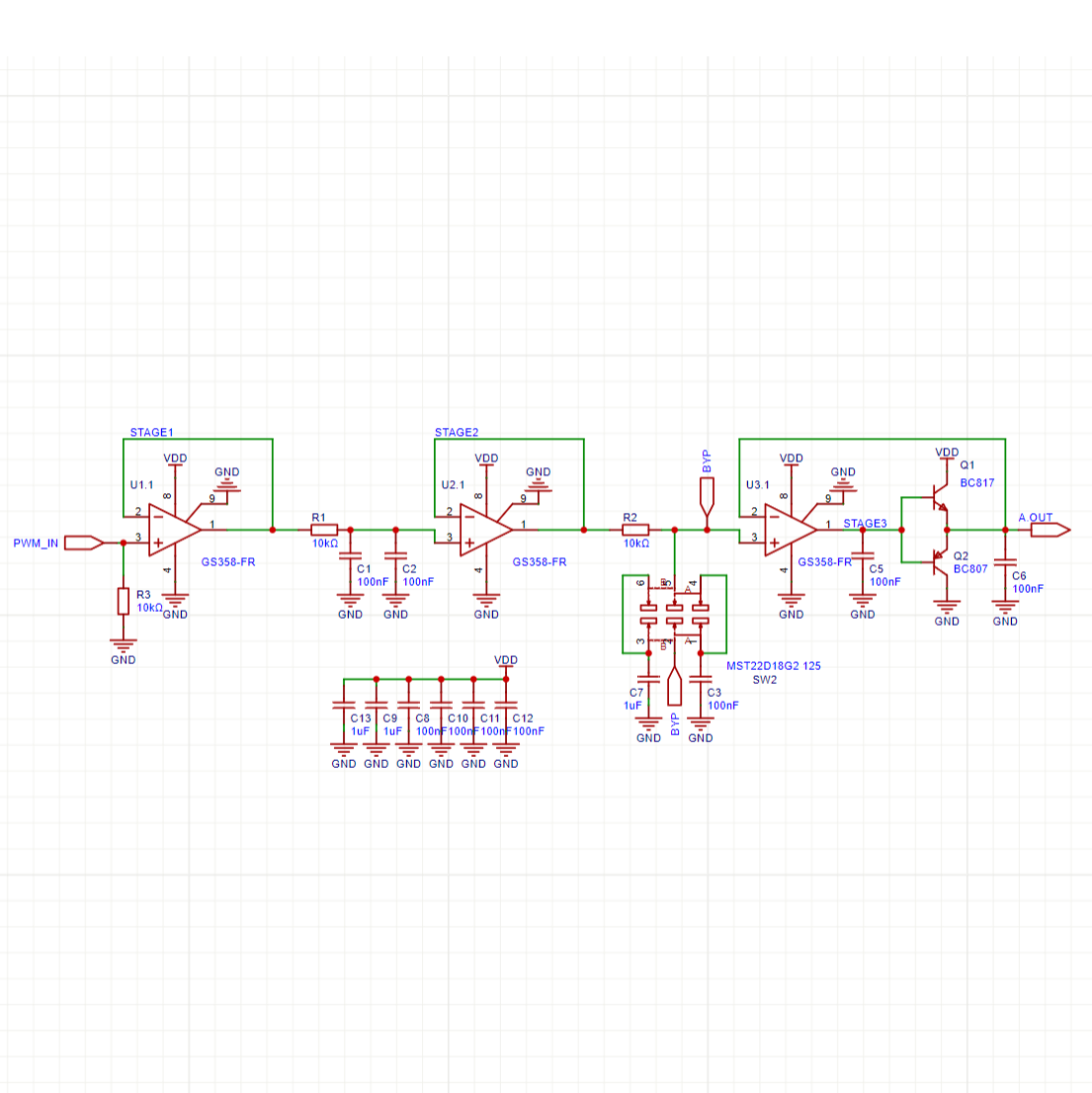 Basic Schematic + PCB example - PWM filter