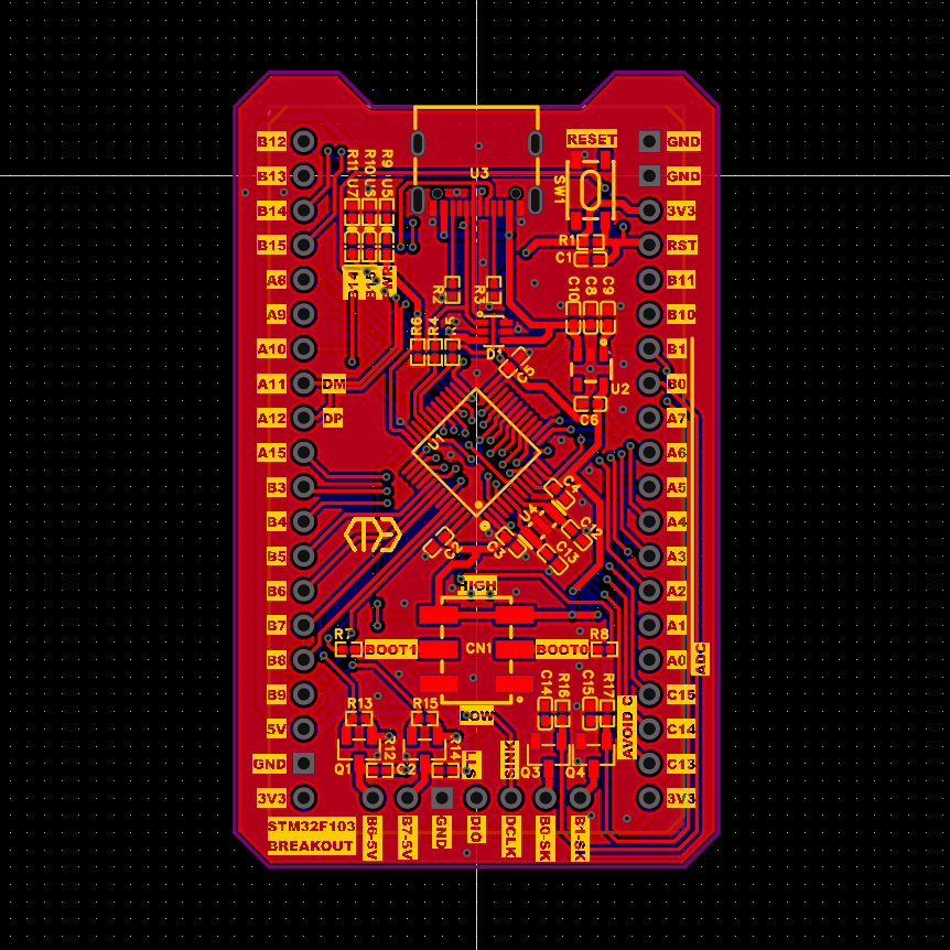 Basic PCB example - STM32 board