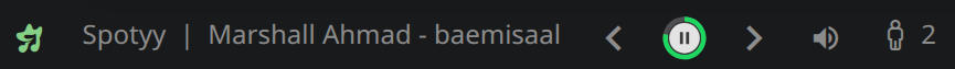 Spotyy in the VS Code status bar