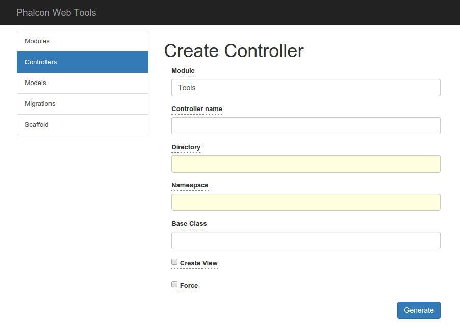 Controller Page