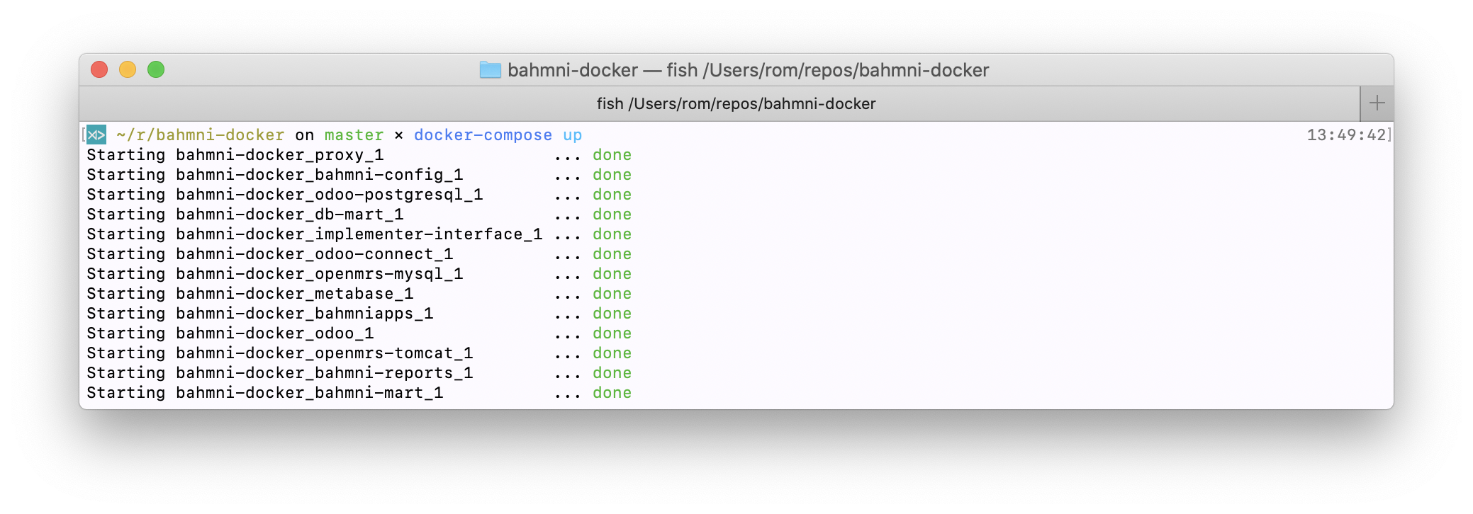 docker-compose up