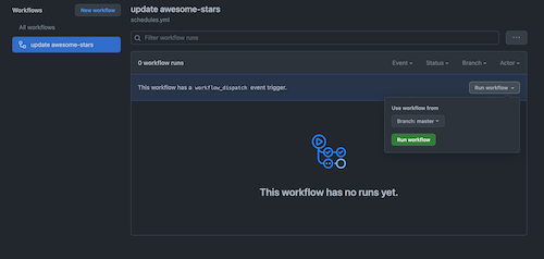 Run workflow